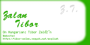 zalan tibor business card